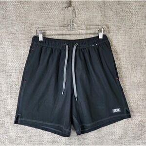 SAXX Oh Buoy 2N1 Shorts Mens M Black Swim Trunks Droptemp Liner Ballpark